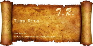 Tuss Rita névjegykártya