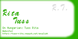 rita tuss business card